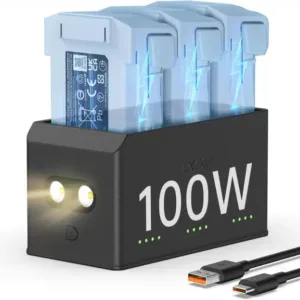 LKTOP 100 W Mini 4 Pro/Mini 3 Serie Akku-Ladehub (3-fache Schnellladung)