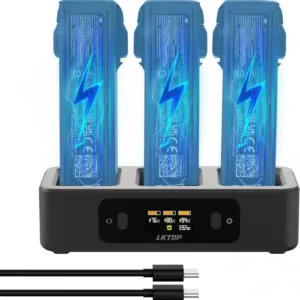 LKTOP 100 W Avata 2 Akku-Ladehub, Zweiwege-USB-C-Schnellladegerät mit LED-Bildschirmanzeige