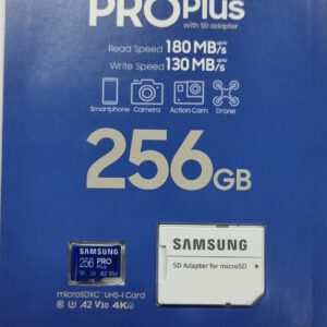 Samsung PRO Plus microSD-Karte + SD-Adapter, 256 GB